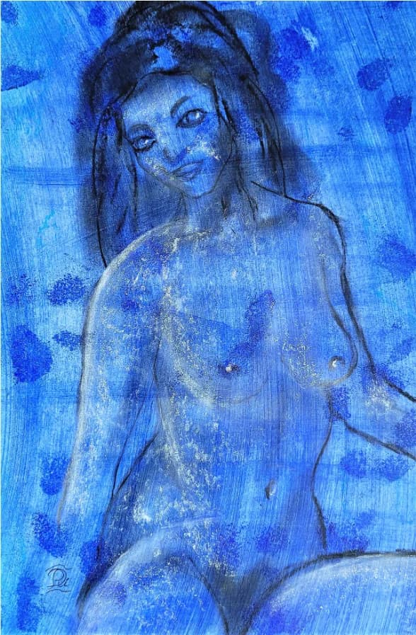 Naakt in blauw