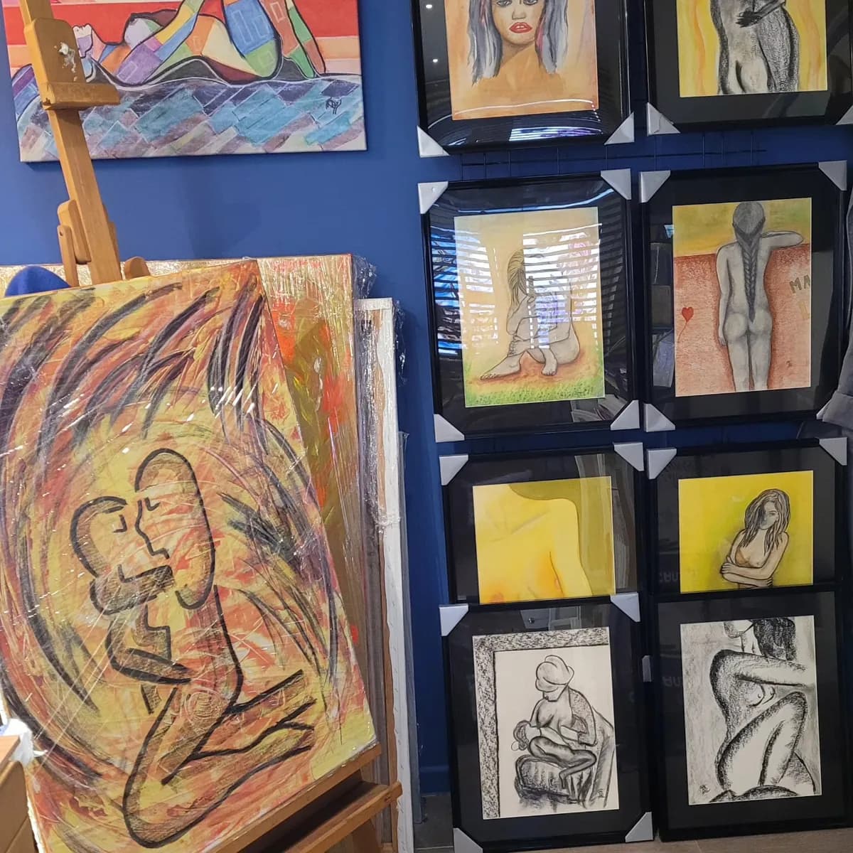 Een hoek van het atelier